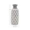 Coastal Gray And White Ceramic Jar Vase With Criss Cross Pattern, 16&#x22; x 6&#x22; x 6&#x22;